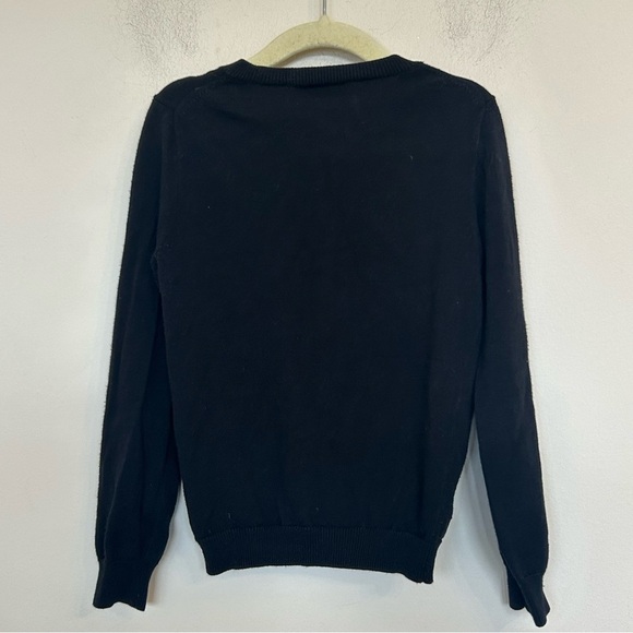 516.  Crewcuts girls Black Cardigan Sweater with Crew Neck and Ribbed Hem size 6 - Picture 5 of 5